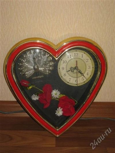 Лот: 2016961. Фото: 1. Часы настенные в виде сердца:). Часы настенные, настольные
