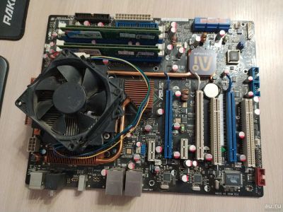 Лот: 17419363. Фото: 1. Asus P5N32-E SLI Plus + E8500... Материнские платы