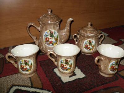 Лот: 4936543. Фото: 1. Чайный сервиз с рубля, обмен. Сервизы, наборы посуды