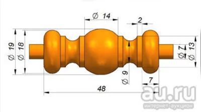 Лот: 17847265. Фото: 1. Балясина мебельная 48 мм Дуб... Мебельная фурнитура и наполнители