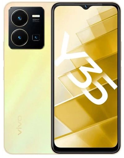 Лот: 20008513. Фото: 1. Смартфон Vivo Y35 4/128Gb Gold. Смартфоны