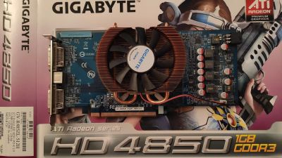 Лот: 16844450. Фото: 1. Видеокарта Radeon 4850 Gigabyte... Видеокарты