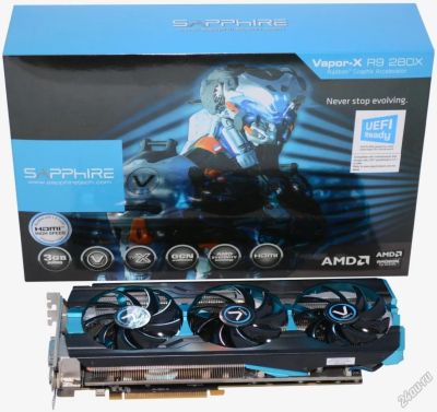 Лот: 5806694. Фото: 1. Radeon r9 280x vapor-x. Видеокарты