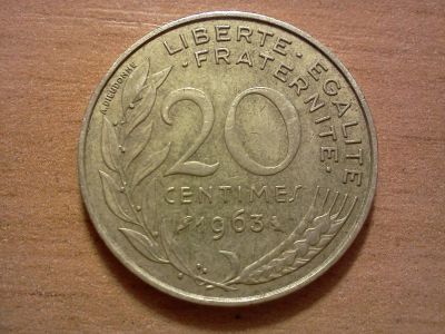 Лот: 6424187. Фото: 1. 20 сантим франция. Европа