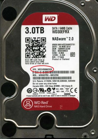 Лот: 11018575. Фото: 1. Новый Western Digital WD Red 3... Жёсткие диски