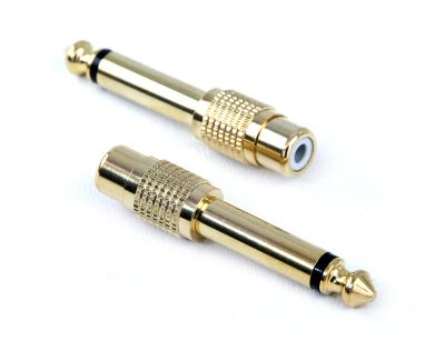 Лот: 5309181. Фото: 1. Переходник jack 6,5 mm to RCA... Шлейфы, кабели, переходники