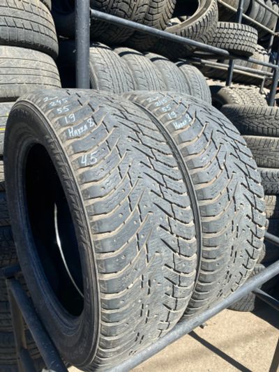 Лот: 22461185. Фото: 1. 2шт. 245-55-R19 Nokian Hakkapeliitta... Шины
