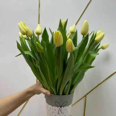 Лот: 21509354. Фото: 1. Букет красивейших тюльпанов 19... Свежие цветы
