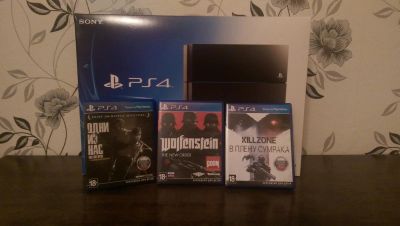 Лот: 6285085. Фото: 1. Sony PlayStation 4 (PS4) + игры... Игровые приставки, консоли
