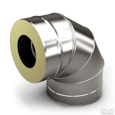 Лот: 15087548. Фото: 1. Сэндвич-отвод 90*, 150/230 Нержавейка... Дымоходы