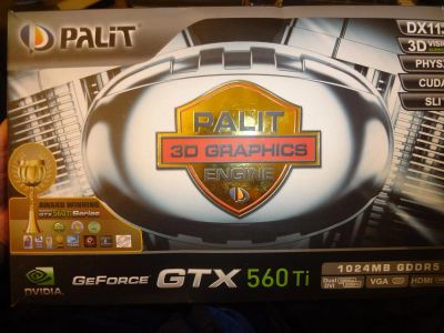 Лот: 3183229. Фото: 1. Palit GeForce 560Ti 1024mb. Видеокарты