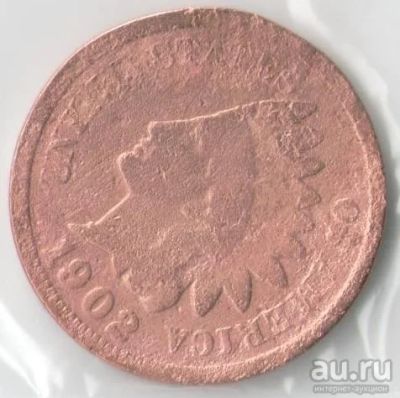 Лот: 14480553. Фото: 1. 1 цент 1902 года, США индеец... Америка