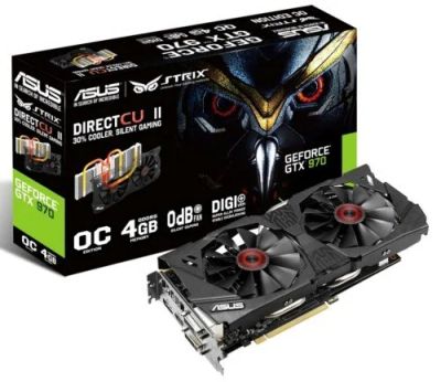 Лот: 11084044. Фото: 1. Видеокарта ASUS STRIX GTX 970... Видеокарты