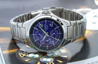 Лот: 3828385. Фото: 1. Edifase ef-316d-2avdf синий циферблат. Оригинальные наручные часы