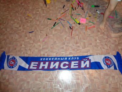 Лот: 5046422. Фото: 1. шарф енисей хоккейный клуб. Спортивная символика и атрибутика
