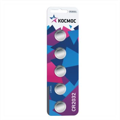 Лот: 23270795. Фото: 1. Батарейка Космос CR2032 Lithium... Реле, тумблеры, переключатели