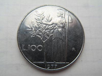 Лот: 7299799. Фото: 1. Италия 100 лир 1977. Европа