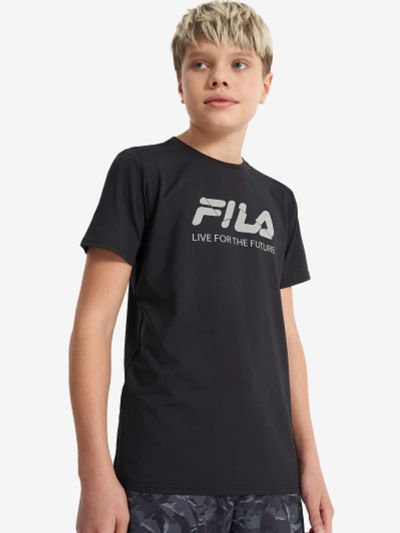 Лот: 24770028. Фото: 1. Футболка для мальчиков FILA, Черный. Другое (спортивная одежда)