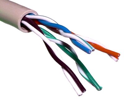 Лот: 5291867. Фото: 1. UTP-5cat 4pair CCA PVC , кабель... Провода, кабели
