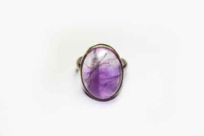 Лот: 7984957. Фото: 1. Кольцо аметист (светлый). Кольца, перстни