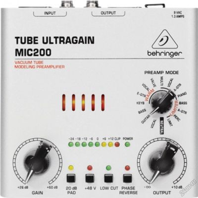 Лот: 5646089. Фото: 1. Behringer MIC200 Tube UltraGain... Микшеры, предусилители, микрофонные эффекты