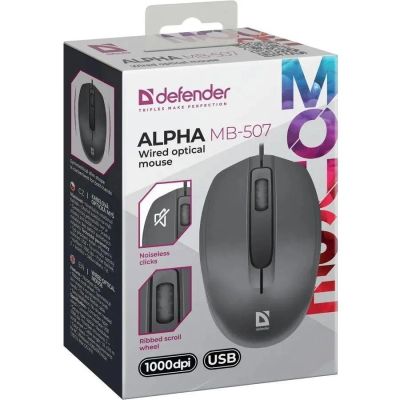 Лот: 22143100. Фото: 1. МЫШЬ ПРОВОДНАЯ DEFENDER ALPHA... Клавиатуры и мыши