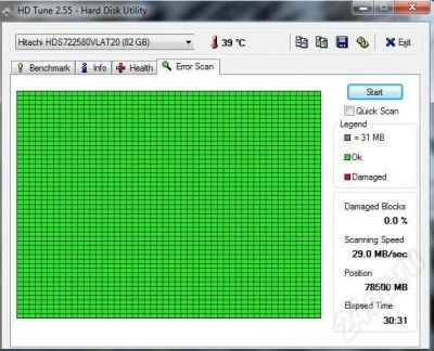 Лот: 346406. Фото: 1. HDD Hitachi HDS722580VLAT20 (80Gb... Жёсткие диски (HDD)