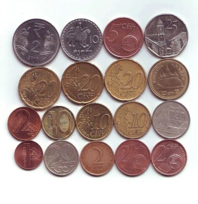 Лот: 25805366. Фото: 1. Монеты - разные всякие 18 шт... Наборы монет