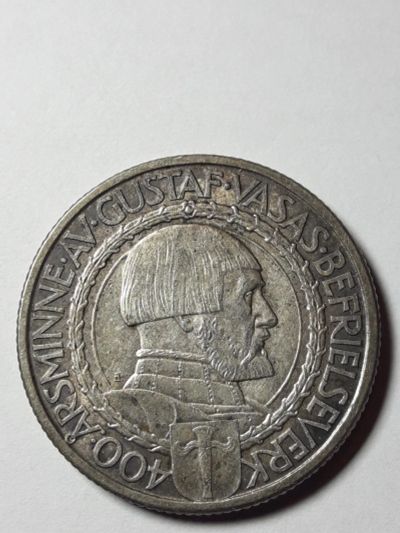 Лот: 10374831. Фото: 1. Юбилейная старая монета Швеции... Европа