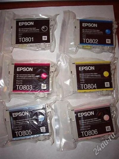 Лот: 1828922. Фото: 1. Комплект картриджей N2 Epson T0801-806... Картриджи, расходные материалы