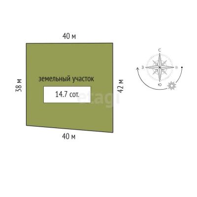 Лот: 21603454. Фото: 1. Продам участок 14.7 сот. Северо-Енисейский... Земельные участки
