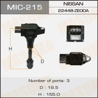 Лот: 18589740. Фото: 1. Катушка зажигания masuma infiniti... Электрооборудование