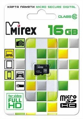 Лот: 9455773. Фото: 1. 16GB Карта памяти MicroSDHC MIREX... Карты памяти