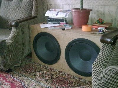 Лот: 242715. Фото: 1. колонка нч 2x200w/8om 15'' головки... Акустика автомобильная