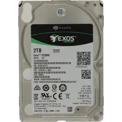 Лот: 20761887. Фото: 1. Жесткий диск Seagate Exos 7E2000... Жёсткие диски (HDD)