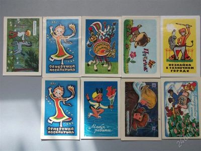 Лот: 821553. Фото: 1. Серия "Мультфильмы" 9 шт 1980... Календари