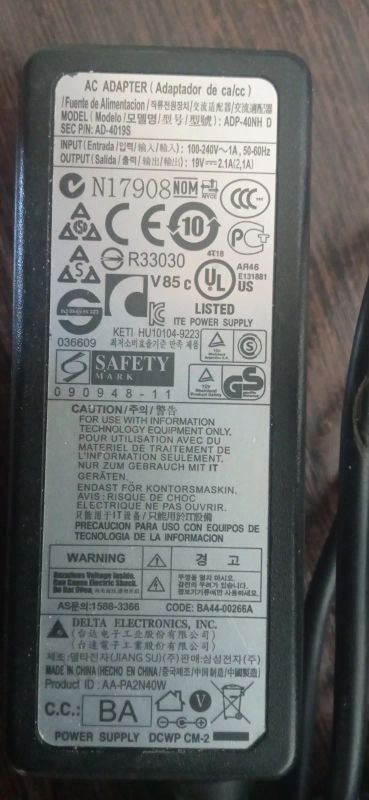 Лот: 20241198. Фото: 1. Блок питания для ноутбука samsung... Корпуса, блоки питания