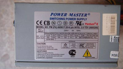 Лот: 7128552. Фото: 1. Блок питания 400W Power Master... Корпуса, блоки питания