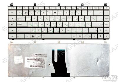 Лот: 15962165. Фото: 1. Клавиатура ASUS N45 (RU) серебро. Клавиатуры для ноутбуков