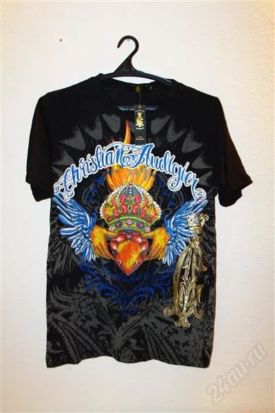 Лот: 970951. Фото: 1. Футболка Christian Audigier XXXL. Футболки, поло