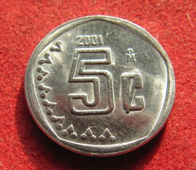Лот: 19809622. Фото: 1. Мексика 5 сентаво, 2001 г. Остальные страны