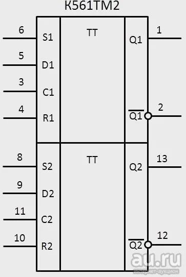 Лот: 9468165. Фото: 1. Микросхема К561ТМ2. Микросхемы