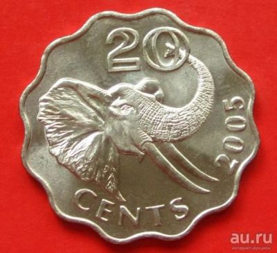 Лот: 8402275. Фото: 1. На ЗАКАЗ Свазиленд 20 центов 1995-2005... Африка