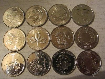 Лот: 2339385. Фото: 1. Канада 25 центов 2000 г полный... Наборы монет