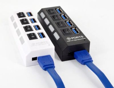 Лот: 7127767. Фото: 1. USB 3.0 HUB на четыре порта с... USB хабы