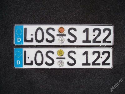 Лот: 1801223. Фото: 1. Номерные знаки Германия. Госномера