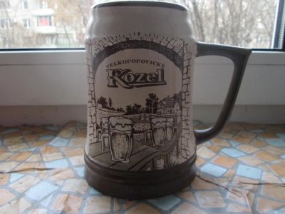 Лот: 7165762. Фото: 1. Пивная кружка керамика от козел... Кружки, стаканы, бокалы