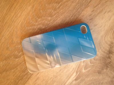 Лот: 3555575. Фото: 1. синий чехол на iphone 4/4s с рубля... Чехлы, бамперы