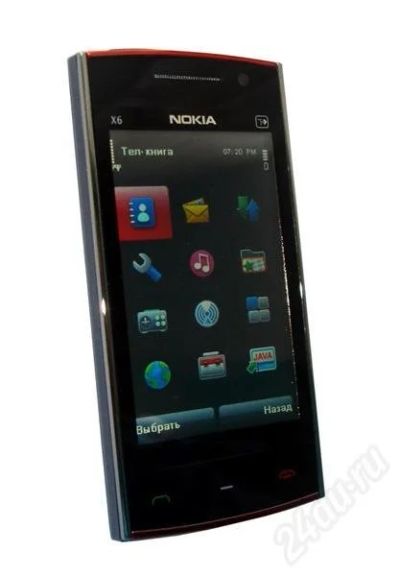 Лот: 535103. Фото: 1. Nokia X6 - 2sim, TV, FM, Java... Кнопочные мобильные телефоны