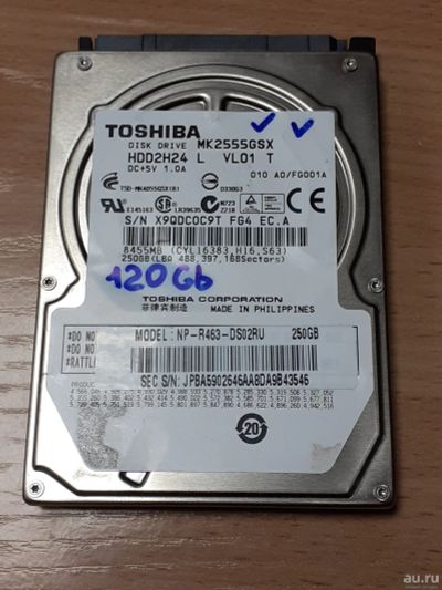Лот: 17985914. Фото: 1. HDD для ноутбука 250gb (120gb... Жёсткие диски (HDD)